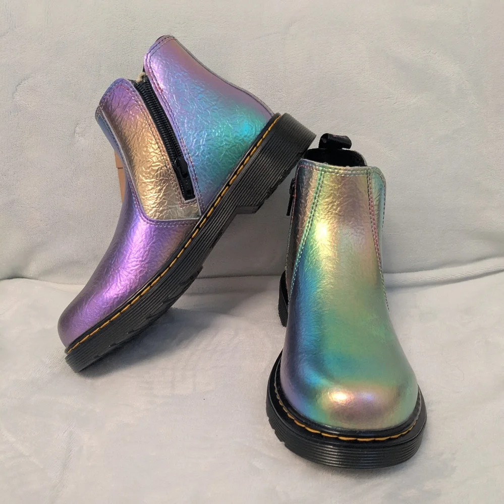 Dr. Martens Rainbow Iridescent Chelsea Boots Women's Size 6 - Picture 2 of 7